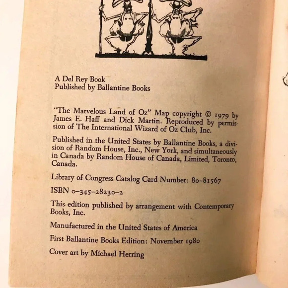 Vintage 1980 Tik Tok of Oz by L Frank Baum John R Neill Del  Rey Books - Picture 8 of 16